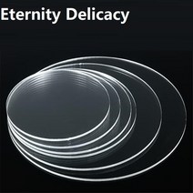 투명 아크릴 6cm 7cm 8cm 9cm 10cm 라운드 플라스틱 시트 보드 유기 유리, [04] Thickness 4mm, [04] Diameter 5cm  10Pcs