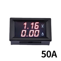 비접촉 검전기 LED 디지털 전압계 전류계 전압 측정기 0.56 인치 0-100V 10A 50A 100A 볼트 감지기 테스터 전기 도구 모니터 패널, [04] DC 100V 50A