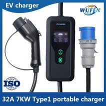전기 자동차용 EV 충전기 타입 1 J1772 케이블 7kw 32A 8.8kW 40A 레벨 2 휴대용 충전 EVSE 695178, 32A 7KW 695178