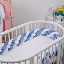1M/2.2M/3M 아기 범퍼 유아용 침대 범퍼 신생아 매듭 꼰 범퍼 베개 쿠션 침구 세트 범퍼 룸 장식, 3M(118inch), C2