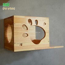 원목 우드 캣워커 캣타워 고양이 벽선반 벽걸이 구름다리 투명해먹 DIY, P + 1개