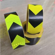 안전표지5CM 폭 도로 교통 건설 현장 자기 접착 PVC 반사 안전 테이프 화살표/능 직물 경고 기호 228 메터/, 01 Pure Red