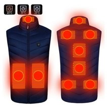 9 개의 가열 부위가 있는 남녀용 USB 전기 발열 민소매 겨울 재킷 여행용 열선 조끼 코트, 4XL