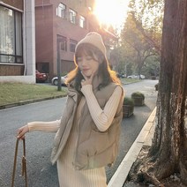 여성 베스트 조끼 가방 루즈핏 오버핏 민소매 패딩
