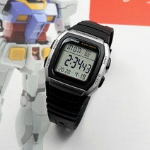 카시오 10년 배터리 LED라이트 듀얼타임 디지털 시계 96 블랙A