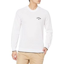176716 골프자켓 Callaway C22118100 남성용 발수 크루넥 니트(Whole Garment. Uncut and SeamleSS) 골프 스웨터, LL, 1030 화이트