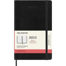 Moleskine 클래식 18개월 2022-2023 데일리 플래너 하드 커버 L 5 x 8.25인치, Soft Cover, Black