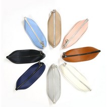 니뜨 인조가죽 스몰 지퍼탑 /뜨개실무료도안증정 니뜨가방부자재 뜨개부자재 지퍼탑 클러치지퍼 지퍼달기 반제품 지퍼 뜨개지퍼, 베이지