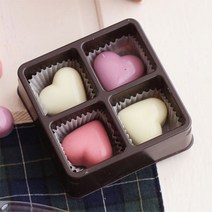 이홈베이킹 발렌타인데이 초콜릿만들기 모음, 1개, 63_초콜릿상자 4구 PET