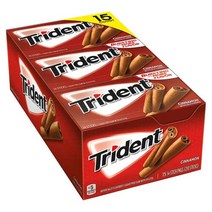 Trident 코스트코 트라이던트 레이어스 시나몬 껌 26.6g x 15팩 슈가 프리 Cinnamon