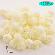 곰돌이꽃 장미 곰돌이 거품 테디 베어 의 금형 DIY 공예 웨딩 생일 파티 장식 발렌타인, 13 150pcs flower ivory