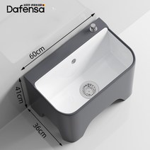 강아지욕조 목욕 대형 반려견 고양이 샤워 애견, 라이트 럭셔리 그레이 화이트 60롱