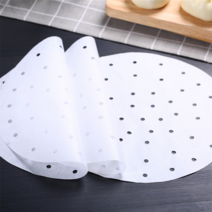 에어 프라이어 종이 일회용 베이킹 시트 가정용 스틱 바베큐 오일 페이퍼 천공 된 기선, [03] 7 inch-100pcs-A1