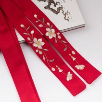 공연용 장식 뒤꽂이 머리 고전 봉황 고대 스타일 헤어 밴드 수 놓은 리본 슈퍼 요정 로프 의상 Bandeau