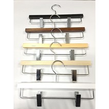 원목바지걸이 고급형 우드집게바지걸이 5개, 원목