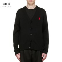 아미 22FW 체인스티치 하트 로고 메리노 울 가디건 BFHKC001 001 001