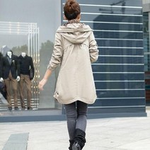 여성 야상 점퍼 간절기 아우터 사파리 바람막이 후드 중년 잠바 밀리터리