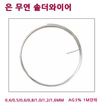 희성제품 은무연실납 0.4~1.6MM 1M단위 AG3솔더와이어, 은무연실납-0.6MM(1M)