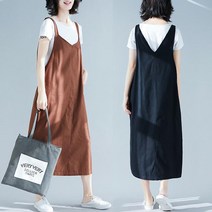 사계절 점프수트 여자 멜빵 원피스 루즈핏 와이드핏 5588 사이즈 여성