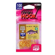 HDF [해동] 드림훅 경기전용 붕어 무미늘침 금색 HH-581