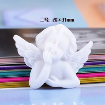 레진 귀여운 바로크 스타일 리틀 엔젤 아트 장식 액세서리 카와이 어린이 성인 배지 머리핀 헤어 12 개, [02] B