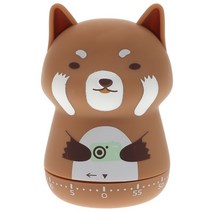 캐릭터타이머 타이머 주방 요리 알림 동물 기계식 어린이 베이킹 귀여운 시계 계란 여우 시간 분 알람, [01] Assorted Color