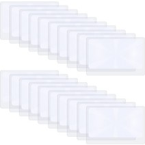신용 카드 리더기 휴대용 모바일 포스 단말기 TIESOME Fresnel Lens 20 Pieces 3X Pocket Size Magnifier, 한개옵션0
