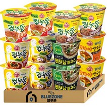 컵누들 6종 12개 (매콤*2 + 우동*2 + 베트남쌀국수*2 + 팟타이*2 + 매콤찜닭*2 + 로제*2), 1세트