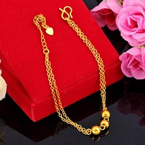 이슬람 패션 황금 둥근 구슬 숙녀의 매력 팔찌 럭셔리 주얼리 남여 파티 웨딩 신부 휴일 선물 도매, [01] gold, [01] 24cm