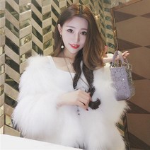 폭스 퍼 코트 쇼트 헤닝 통가죽 여성 겨울 페이크퍼 코트 인조 모피 자켓