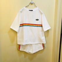 더데이걸 와!!상큼 발랄!자동 코디 완성 래인 보우 반팔 반바지 상하 세트 TGRT2131U