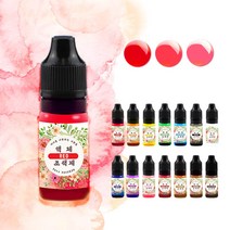 미니를사랑하는사람들 레진공예 레진조색제 액체타입 액체 조색제 14종 단품 세트, 1번 레드