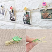 사진장식 폴라로이드 집게 사진나무집게 사진걸이집게 마끈집게, 래빗 10P