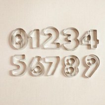 시둥마켓 +[시둥마켓]+_ 무스틀 제빵용품 짤주머니세트 초콜렛만들기 파운드케이크틀 케익틀, 특별한날의 숫자 생일 쿠키커터 1세트 낮은틀 쿠키커터
