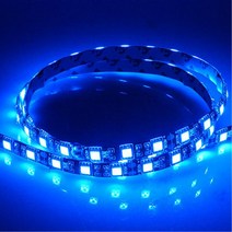 5M롤 화물차 버스 튜닝용 24볼트 파란색 LED바 아일랜드 식당 펍 매장, 1개, 검정띠