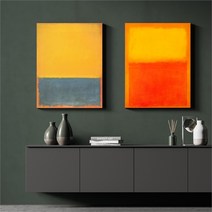 마크로스코 명화 인테리어 그림 액자 No1~12 캔버스 3호, 2번／3호19x27cm(캔버스액자옆면검정)
