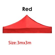 2X2/3X3M 차양 레인 가든 가제보 파라솔 저가형 원두막 홍보 천막 리조트 대형 야외용 발코니 가림막 이동식 가든 텐트 상단 커버 경량 내마모성 아웃도어 전망대 마키 교체, Red 3x3m