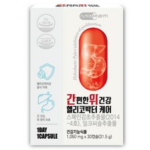 [한미양행] 간편한 위건강 헬리코박터케어 30캡슐 식약처 식약청 인정 인증 해썹 haccp 감초추출물 밀크씨슬 위보호 간보호 더블케어 실리마린 스페인산 해조칼슘 영양제, 30캡슐X2개