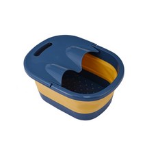 족욕기 건식 반신욕기 족욕탕 좌훈 접이식 족욕통 편백나무 족욕, dark blue yellow-1pc