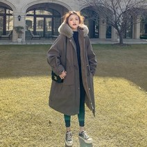 롱패딩 롱패딩브랜드 2021 새로운 여성 겨울 코튼 패딩 재킷 플러시 두꺼운 패딩 롱