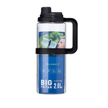 코멕스 대용량 트라이탄 운동 헬스 물병 물통 1.7L 2L, 코멕스 빅트라이탄 물병 2L 블랙