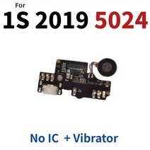 알카텔 1S 2019 5024 USB 도크 충전 포트 플러그 플렉스 케이블 리본 마이크 보드, 04 With Vibrator no IC