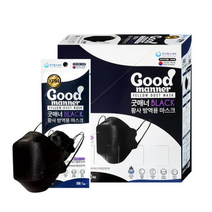 굿매너 황사마스크 대형 KF94 블랙, 1개입, 100개