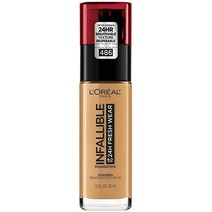 [L’OREAL PARIS 정품]LOreal Paris 24시간 프레시 웨어 파운데이션 베이지 아이보리 28.3g 1온스, Toasted Almond