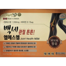 관절연골건강 백세관절튼튼엠에스엠 180정, 1개