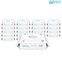 100매 20팩 대용량 순수데이 베이직 캡형 아기물티슈 유아 영유아 손입티슈 아이물티슈 도톰한 두꺼운 깨끗한