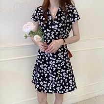 드레스날다 민들레소녀 반팔 랩 미니 원피스(mops1385)