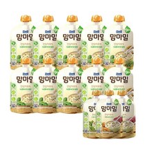 매일유업 맘마밀 안심이유식 9개월 4종 (총13개), 브로콜리10개+맛보기(녹황1+미역1+시금치1), 1세트