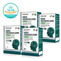 엔젯오리진 하이큐 포스파티딜세린 징코 1200 (30캡슐 x 2), 4개, 30캡슐