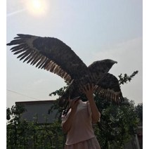 에어컨실외기비둘기퇴치 새쫓는기구 모형 독수리 비둘기퇴치법 비둘기가싫어하는것, 실버 머리끝 75센티개